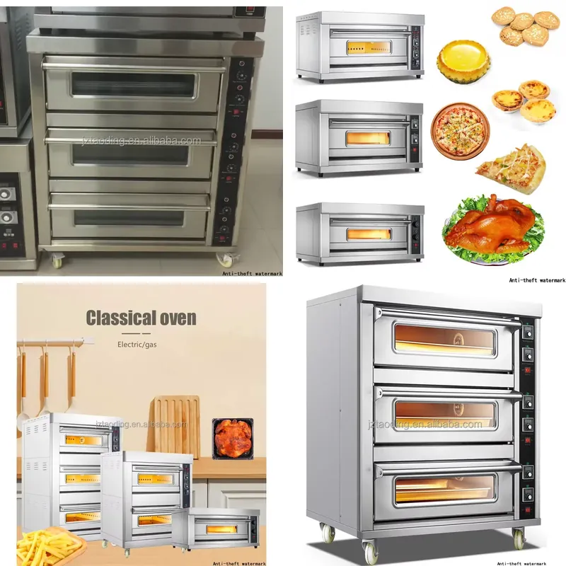 Commercial Kitchen Baking Oven - فرن كهربائي تجاري جديد 2026 بثلاثة