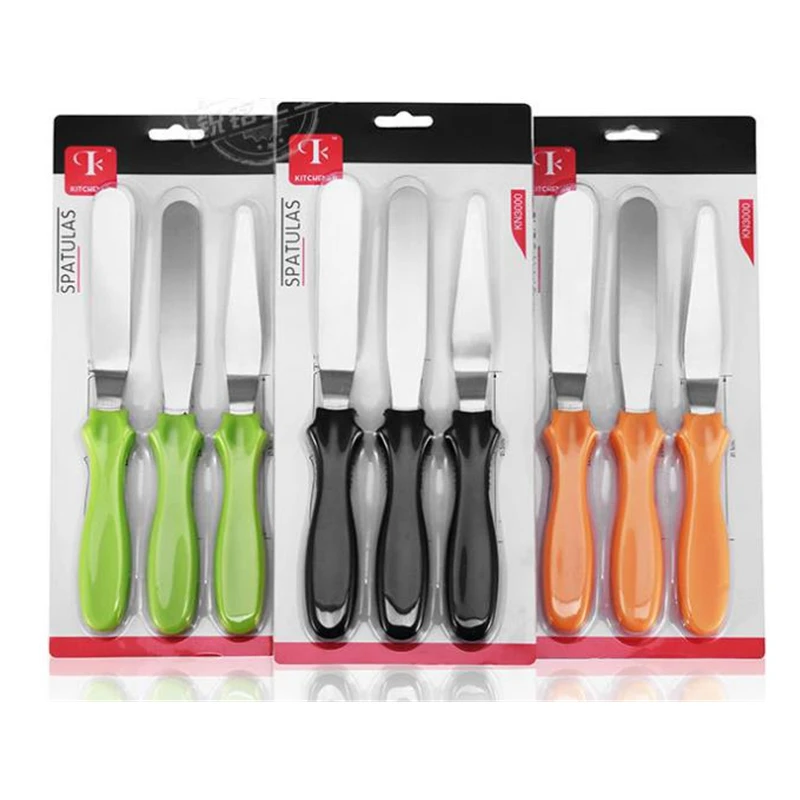 Offset Spatula Set - 3 قطعة/المجموعة ملعقة شفرة بزاوية Espatula