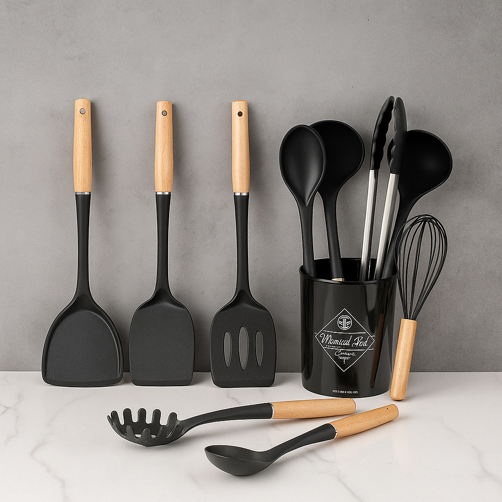 Offset Spatula Set - مجموعة أدوات طهي من السيليكون بمقابض