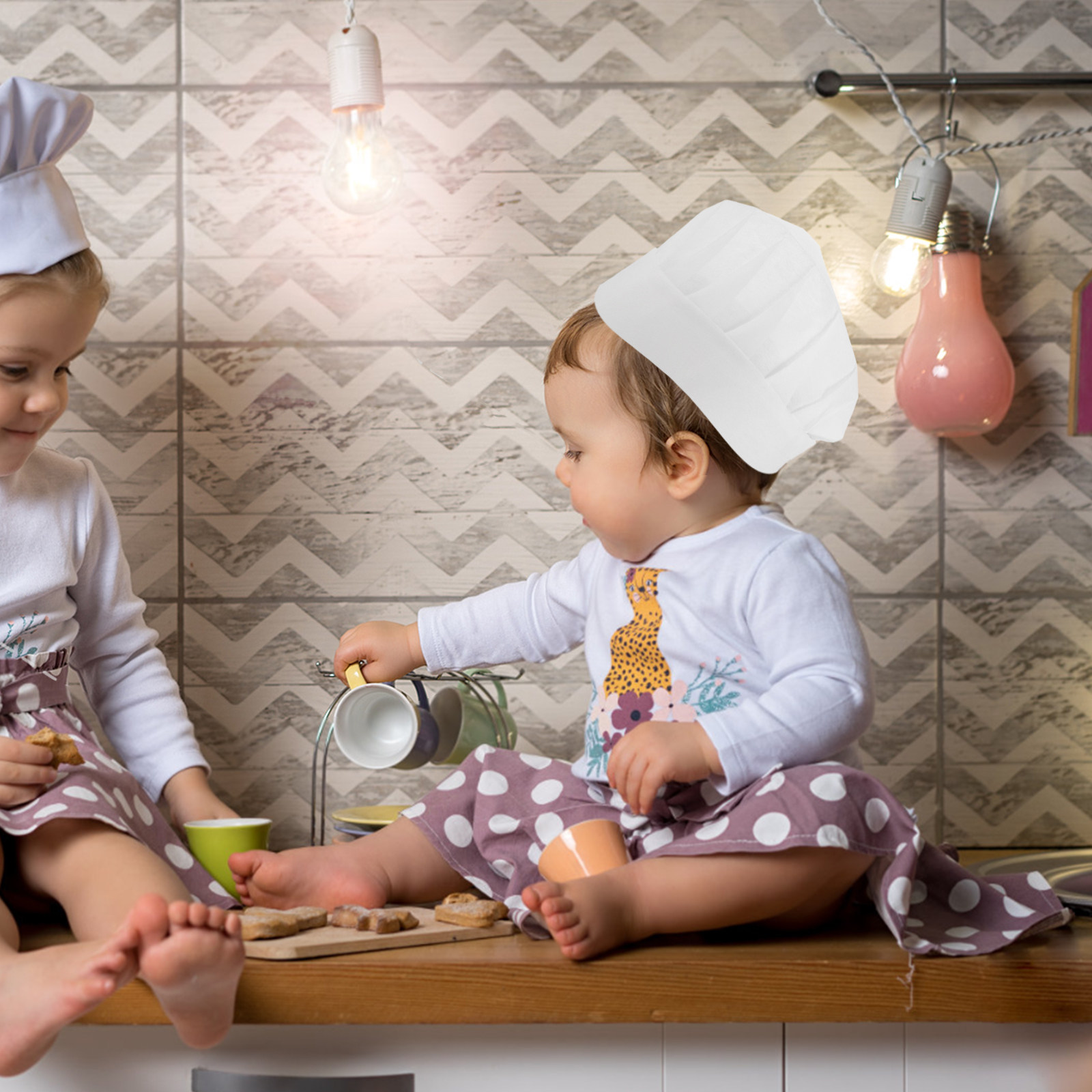 15 قطعة من قبعات الطهاة للأطفا - مراجعة Kitchen Baking Area وسعره