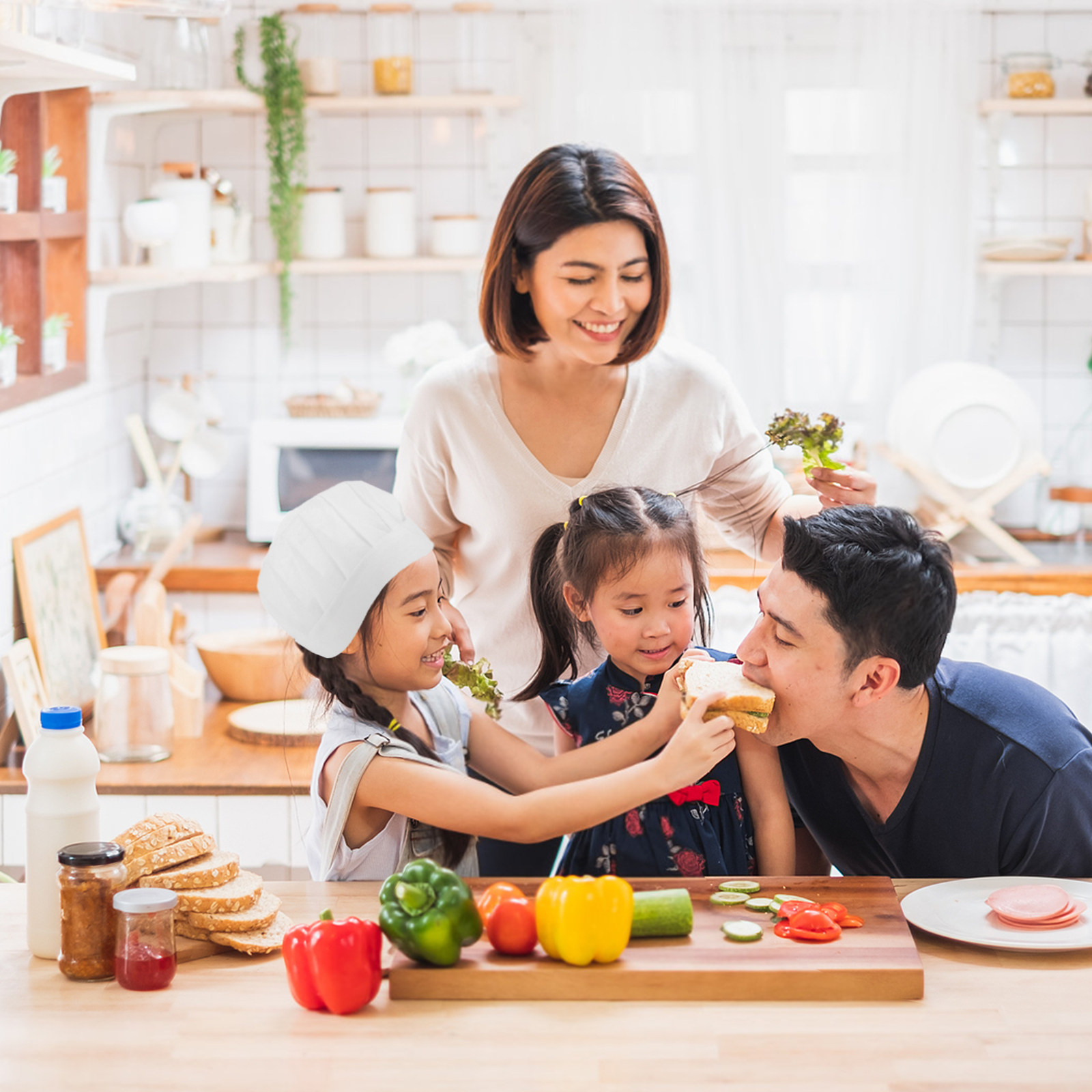 15 قطعة من قبعات الطهاة للأطفا - مراجعة Kitchen Baking Area وسعره