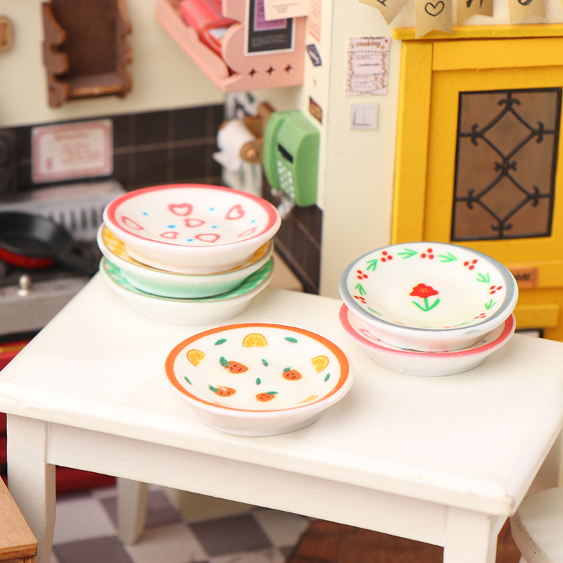5 قطعة 1/12 دمية أطباق صغيرة أ - مراجعة Kitchen Baking Organization وسعره