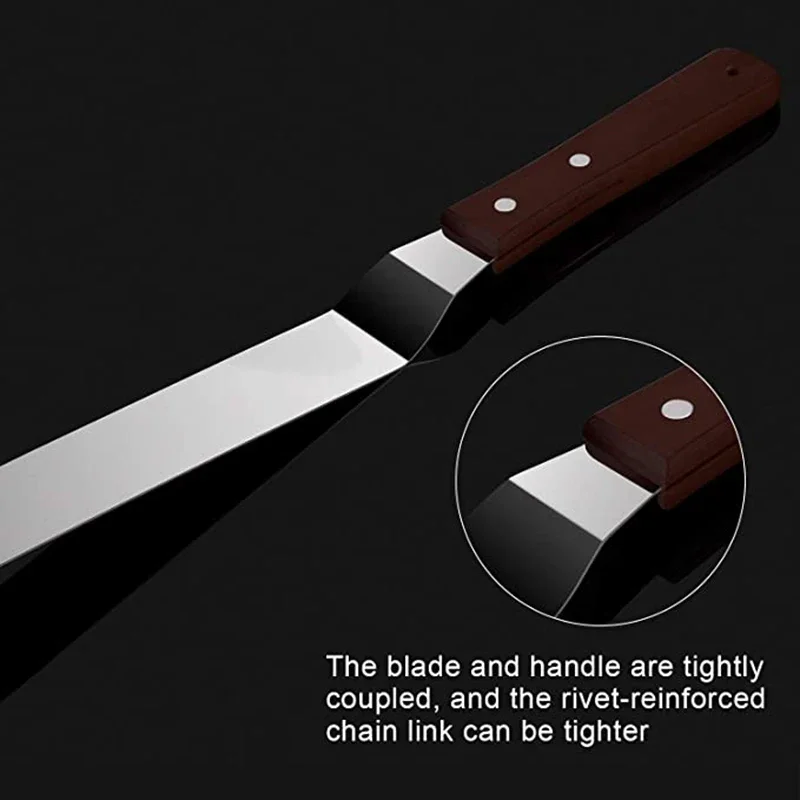 4/6/8/10 بوصة الفولاذ المقاوم  - مراجعة Offset Spatula Set وسعره