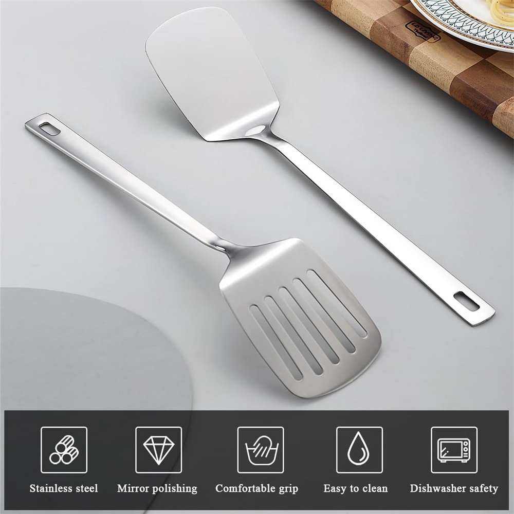 طقم ملاعق طهي من الفولاذ المقا - مراجعة Offset Spatula Set وسعره