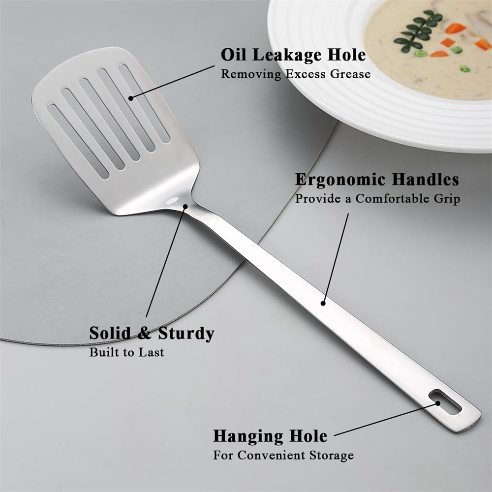 طقم ملاعق طهي من الفولاذ المقا - مراجعة Offset Spatula Set وسعره