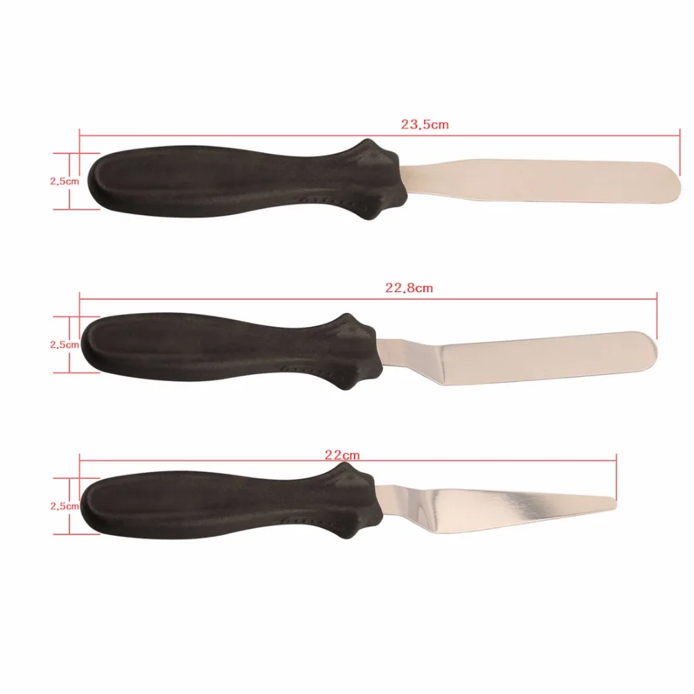 3 قطعة/المجموعة ملعقة شفرة بزا - مراجعة Offset Spatula Set وسعره