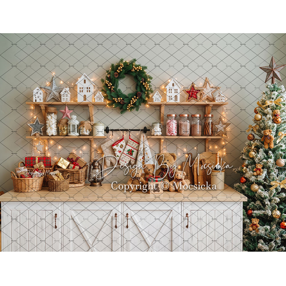 خلفية تصوير مطبخ عيد الميلاد م - مراجعة Kitchen Baking Background وسعره