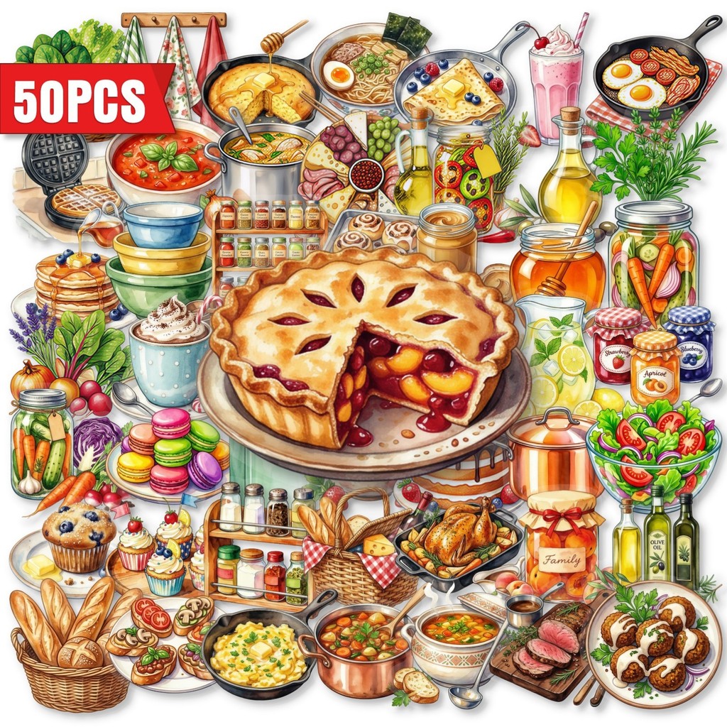 50 قطعة من ملصقات الطعام الشفا - مراجعة Kitchen Baking Sheets وسعره