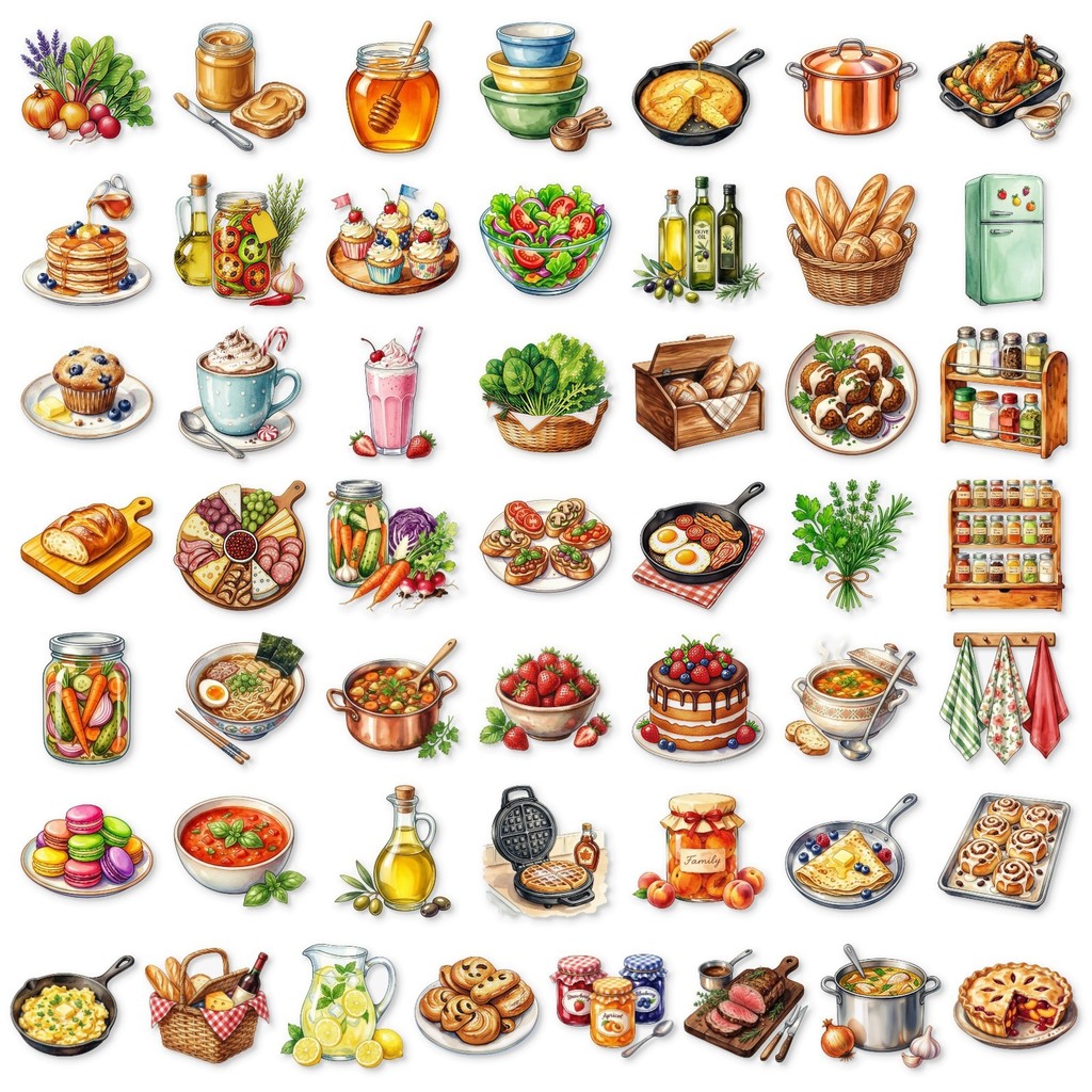 50 قطعة من ملصقات الطعام الشفا - مراجعة Kitchen Baking Sheets وسعره