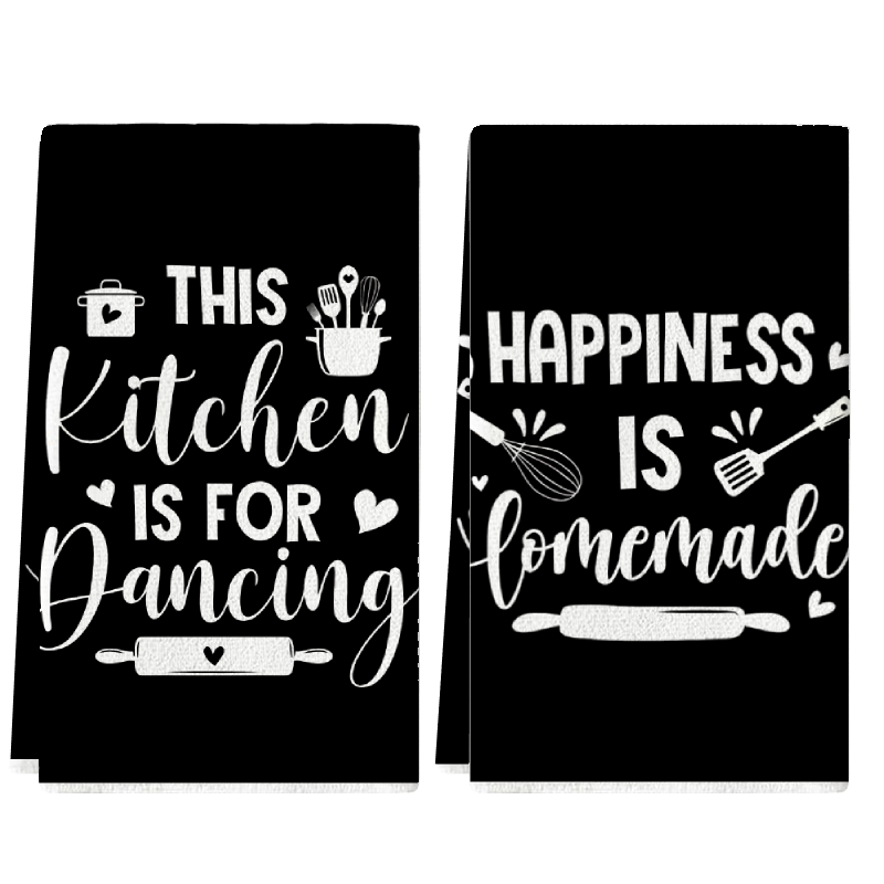 قطعتان، مناشف مطبخ بتصميم نصوص - مراجعة Kitchen Baking Background وسعره